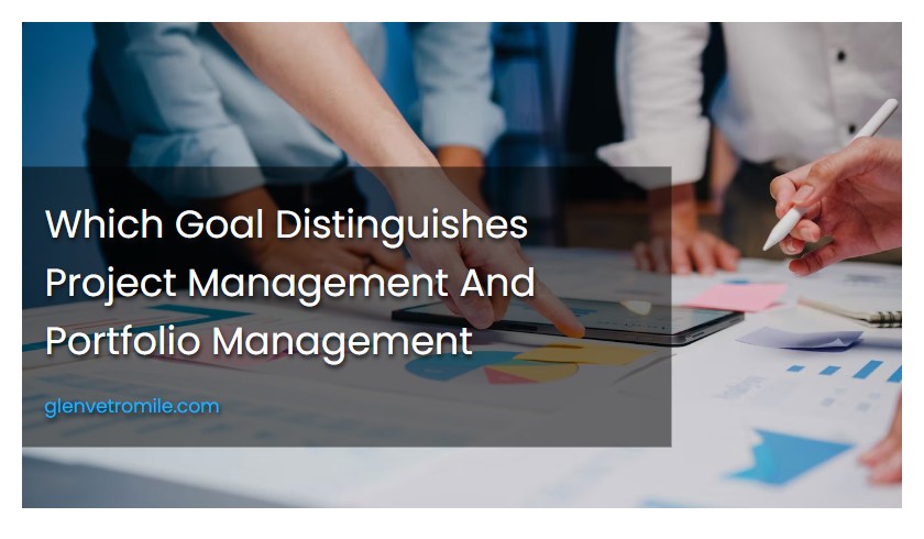 Which Goal Distinguishes Project Management And Portfolio Management